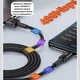 Кабель USB Type C для зарядки iPhone 15 13 12 11 Huawei P40 P30 Realme Oppo Oneplus Toocki шнур з підтримкою швидкої зарядки, 25 см, чорний (106285710) - зображення 4
