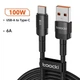 Кабель USB Type C для зарядки iPhone 15 13 12 11 Huawei P40 P30 Realme Oppo Oneplus Toocki шнур з підтримкою швидкої зарядки, 25 см, чорний (106285710) - зображення 7