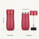 Френч-пресс термочашка iCafilas Travel French Press Coffee Mug 320 мл Red (FA2316R) - изображение 6
