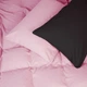 Комплект постельного белья MirSon семейный 2 x 143x210 см 002-008 Black/Pink Фланель (2200009661877) - изображение 1