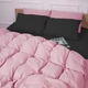 Комплект постельного белья MirSon семейный 2 x 160x220 см 002-008 Black/Pink Фланель (2200009661884) - изображение 5