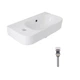 Комплект Qtap Tern: Раковина подвесная прямоугольная левая 450х250х158 мм White + Донный клапан PU02O - изображение 1