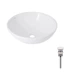 Раковина накладная 400х400х155 мм Qtap Owl White + Донный клапан PU02 - изображение 1