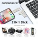 Флешка металева 2в1 512ГБ USB-Lightning для Apple iPhone, iPad, комп'ютера Microdrive A1 512GB OTG Срібний - изображение 9