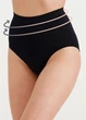 Безшовні моделюючі жіночі труси Giulia Slip Modelling високі з мікрофібри M-L колір чорний - изображение 1