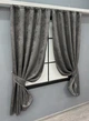 Комплект коротких штор VR-Textil Жаккард Sultan XO № 1558ш Темно-серый 130х170 см 2 шт (35-0350) - изображение 2