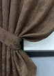 Комплект коротких штор VR-Textil Жакард Sultan XO № 1557ш Коричневий 130х170 см 2 шт (35-0348) - зображення 4