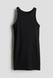 Платье из джерси в рубчик черное H&M 170см (400011105) - изображение 1