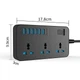 Подовжувач-фільтр мережевий багатофункціональний із 6 USB-портами та 3 розетками універсальними 220 В - зображення 10