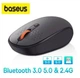 Беспроводная мышь Baseus F01B Tri-Mode Wireless Mouse 2.4G/BT5.0+BT3.0, 800-1200-1600dpi (B01055503833-00) Grey - изображение 1