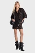 Жіноча чорна блуза STUDDED FLORAL LACE SHIRT Michael Kors M MS540SXGTA - изображение 2
