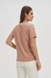 Футболка жіноча MOODO 4625B XS коричнева - зображення 3
