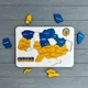 Деревянный Пазл "Карта Украины", цветная, 35*23 см, развивающие конструкторы и пазлы - изображение 3
