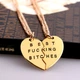 Парные кулоны для двоих подруг Best Fucking Bitches как оригинальный подарки для подружек 28010 - изображение 1