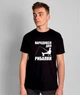 Футболка хлопковая Rhino Print для рыбака "Народився для рибалки", Черная S - изображение 1