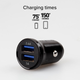 Автомобільний зарядний пристрій SBS Car Charger 2 x USB-A Black (TECR2USB24AFAST) - зображення 3