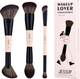 Набір пензлів для макіяжу Jessup Makeup Lover T508 Двосторонні 3 шт Світло-персиковий (ZES6976074375082) - зображення 1
