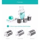 Овочерізка мультислайсер Tabletop Drum Grater Kitchen Master Терка для овочів та фруктів 3 насадки. Колір блакитний - зображення 4