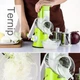 Овощерезка мультислайсер Tabletop Drum Grater Kitchen Master Терка для овощей и фруктов 3 насадки. Цвет: зеленый - изображение 5