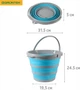 Ведро силиконовое складное Gruntek 10 л (297000010) - изображение 5