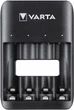 Универсальное зарядное устройство Varta USB QUATRO CHARGER (57652) в комплекте с 4x 2100mAh аккумуляторами, AA/AAA, microUSB, LED, 4 канала, Blister - изображение 2