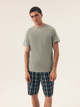 Piżama męska z szortami i krótkim rękawem letnia bawełniana Henderson Dexter 42617-07X 3XL Zielona (5903972398746) - obraz 1