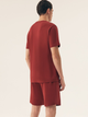 Piżama męska z szortami i krótkim rękawem letnia bawełniana Henderson Daft 42626-33X 2XL Czerwona (5903972398906) - obraz 2