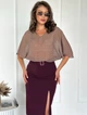 Блуза в горошок для літніх образів INNOE 550031-5, р. 44-46 Бежевий - зображення 1