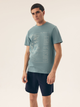 Piżama męska z szortami i krótkim rękawem letnia bawełniana Henderson Surf 42598-77X XL Zielona (5903972399958) - obraz 1