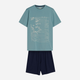 Piżama męska z szortami i krótkim rękawem letnia bawełniana Henderson Surf 42598-77X XL Zielona (5903972399958) - obraz 7