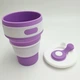 Чашка силиконовая SILICON MAGIC CUP с герметичной крышкой и поилкой Фиолетовый 7194 - изображение 4