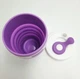 Чашка силиконовая SILICON MAGIC CUP с герметичной крышкой и поилкой Фиолетовый 7194 - изображение 6