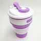 Чашка силиконовая SILICON MAGIC CUP с герметичной крышкой и поилкой Фиолетовый 7194 - изображение 8