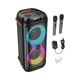 Беспроводная колонка Borofone BP26 (Bluetooth 5.4, USB, AUX, TF-карта, караоке, 2 микрофона, LED подсветка, 4000 мАч, 50 Вт) - Черный - изображение 7