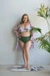 Купальник тройка plus size 2XL Тропический принт - изображение 3