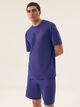 Piżama męska z szortami i krótkim rękawem letnia bawełniana Henderson Olive 42795-55X 2XL Niebieska (5903972510865) - obraz 1