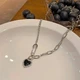 Цепочка на шею женская с кулоном в форме сердца и булавки из бижутерного сплава, Серебристый - изображение 4