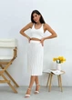 Спідниця жіноча плісе ART KNIT Joy молочна, XL 029585 - зображення 1