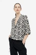 Блуза H&M XS кремово черный 7051066926 - изображение 1