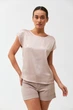 Блуза з шовку з коротким рукавом Wear me S Бежевий (1_25_10959) - изображение 1
