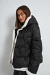 Куртка стьобана з обробкою овчиною Wear me S Чорний (10_24_10069) - изображение 2