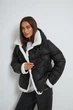 Куртка стьобана з обробкою овчиною Wear me S Чорний (10_24_10069) - изображение 3
