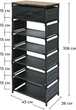 Полка для обуви Fabrika Solo 6 ярусов 43 x 26 x 105.5 см Black (FK3108WO) - изображение 4