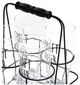 Pokale do piwa Homla Beer Set Raya z metalowym stojakiem 400 ml 4 szt (5904183894775) - obraz 4