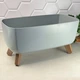 Горшок овальный 39×19,5×18,7 см серый на ножках Prosperplast Gracia DGCL-400 - изображение 1