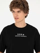Футболка хлопковая длинная мужская U.S. Polo Assn G081SZ011-000-2006915(siyah) M Черная (8683857762127) - зображення 5