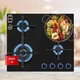 Варочная поверхность газовая Illuminosa 4 конфорки 4 кВт, 2 x 1,75 кВт и 1,0 кВт 60см черное стекло (10035464) - изображение 2