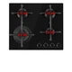 Варочная поверхность газовая Illuminosa 4 конфорки 4 кВт, 2 x 1,75 кВт и 1,0 кВт 60см черное стекло (10035464) - изображение 5