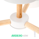 Люстра AL6193 ARD SCANDY 40Вт LED белая с деревом Ardero 3000-6500К 3200Lm светодиодная с пультом Ø580х160мм - изображение 2