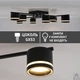 Люстра GELA 8R черная Esllse на 8 ламп GX53 (потолочный светильник под сменные LED лампы) 820x820x140мм - изображение 6